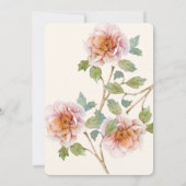 Bird in Flowering Branches Rehearsal Dinner Kaart (Achterkant)
