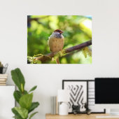 Bird in Jade Poster (Thuiskantoor)