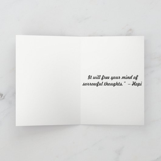 Bird in Rain Sympathy Card Kaart (Binnen)