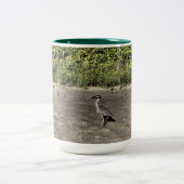 Bird In Sand Two-Tone Coffee Mok (Center)