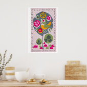 Bird in Tree - Matchbox Print - Czech Wall Art (Keuken)