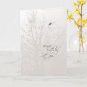 Bird in Tree Recovery Verjaardag Kaart (Gele Bloem)