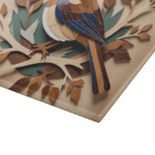 Bird intarsia art print chopping board snijplank (Hoek)