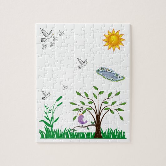 Bird Jigzaag Puzzle Legpuzzel (Verticaal)