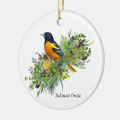 Bird Kerstornament Keramisch Ornament (Links)