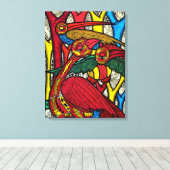Bird Life Canvas Afdruk (Insitu (Houten vloer))