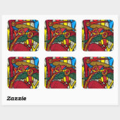 Bird Life Vierkante Sticker (Vel)