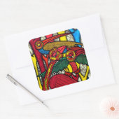 Bird Life Vierkante Sticker (Envelop)