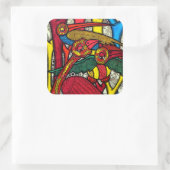 Bird Life Vierkante Sticker (Tas)