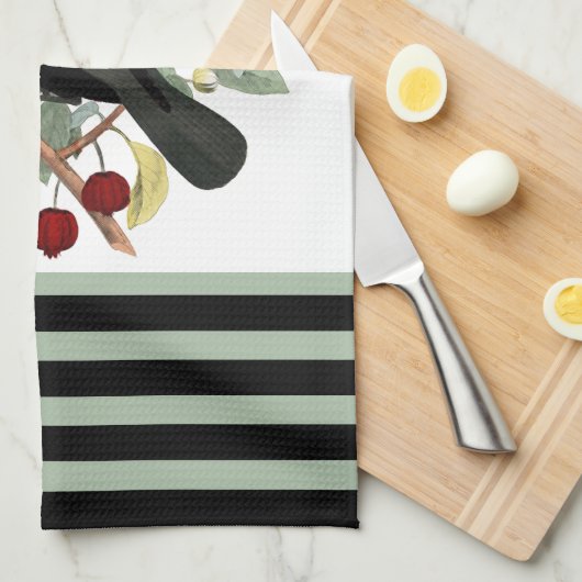 Bird Lover Blackbird Theedoek (Quarter Fold)