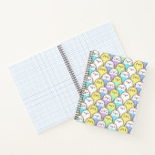 Bird Lover Blue Yellow Cartoon Budgies Patroon Notitieboek (Binnen)