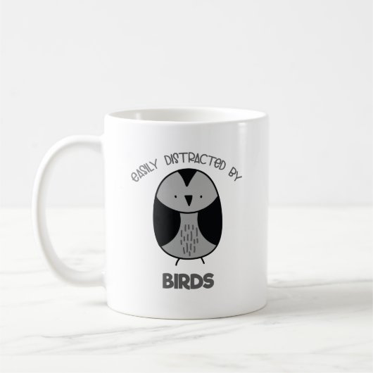 Bird Lover Gift for Bird Watchers Easy Distraction Koffiemok (Links)
