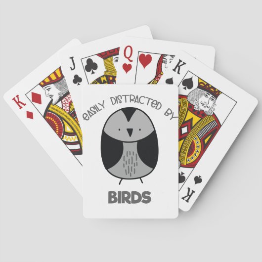 Bird Lover Gift for Bird Watchers Easy Distraction Pokerkaarten (Achterkant)