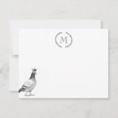 Bird Lover Pigeon Personalized Royal Notitiekaartje (Voorkant)