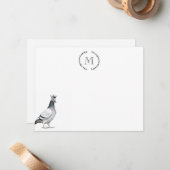 Bird Lover Pigeon Personalized Royal Notitiekaartje (Voorkant / Achterkant in situ)