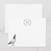 Bird Lover Pigeon Personalized Royal Notitiekaartje (Voorkant / Achterkant)