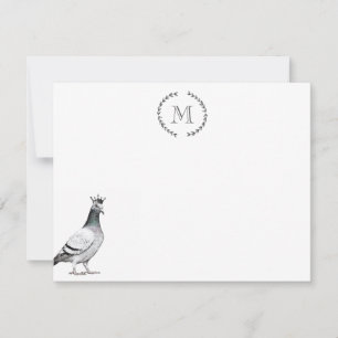 Bird Lover Pigeon Personalized Royal Notitiekaartje