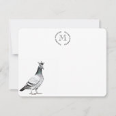 Bird Lover Pigeon Personalized Royal Notitiekaartje (Voorkant)
