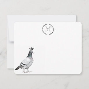 Bird Lover Pigeon Personalized Royal Notitiekaartje