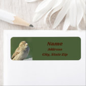 Bird Lover Small Brown Feather Wilde Sparrow Etiket (Insitu)