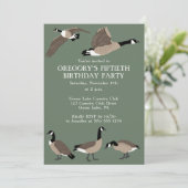 Bird Lovers Canada Geese Birthday Party Kaart (Staand voorkant)