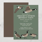 Bird Lovers Canada Geese Birthday Party Kaart (Voorkant / Achterkant)