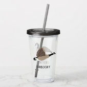 Bird Lovers Canada Geese Illustration Personalized Acryl Drinkbeker (Achterkant)