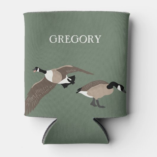 Bird Lovers Canada Geese Illustration Personalized Blikjeskoeler (Voorkant)
