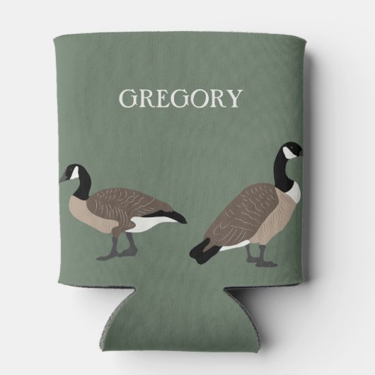Bird Lovers Canada Geese Illustration Personalized Blikjeskoeler (Achterkant)