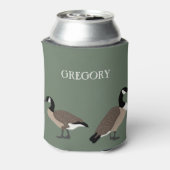 Bird Lovers Canada Geese Illustration Personalized Blikjeskoeler (Blikje Achterkant)