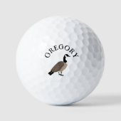 Bird Lovers Canada Geese Illustration Personalized Golfballen (Voorkant)