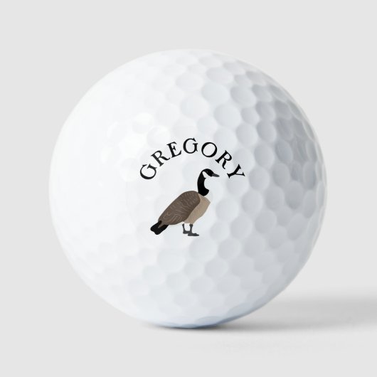 Bird Lovers Canada Geese Illustration Personalized Golfballen (Voorkant)
