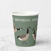 Bird Lovers Canada Geese Illustration Personalized Papieren Bekers (Links)