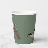 Bird Lovers Canada Geese Illustration Personalized Papieren Bekers (Rechts)