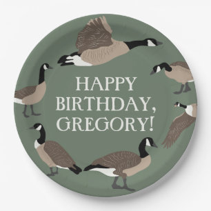 Bird Lovers Canada Geese Illustration Personalized Papieren Bordje