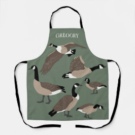 Bird Lovers Canada Geese Illustration Personalized Schort