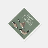 Bird Lovers Canada Geese Illustration Personalized Servet (Hoek)