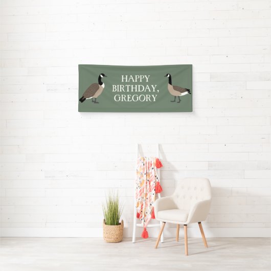 Bird Lovers Canada Geese Illustration Personalized Spandoek (Insitu)