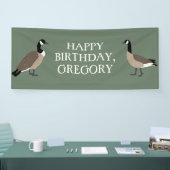 Bird Lovers Canada Geese Illustration Personalized Spandoek (Beurs)