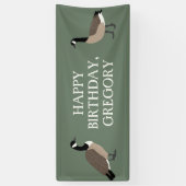 Bird Lovers Canada Geese Illustration Personalized Spandoek (Verticaal)