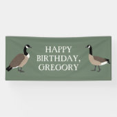 Bird Lovers Canada Geese Illustration Personalized Spandoek (Horizontaal)