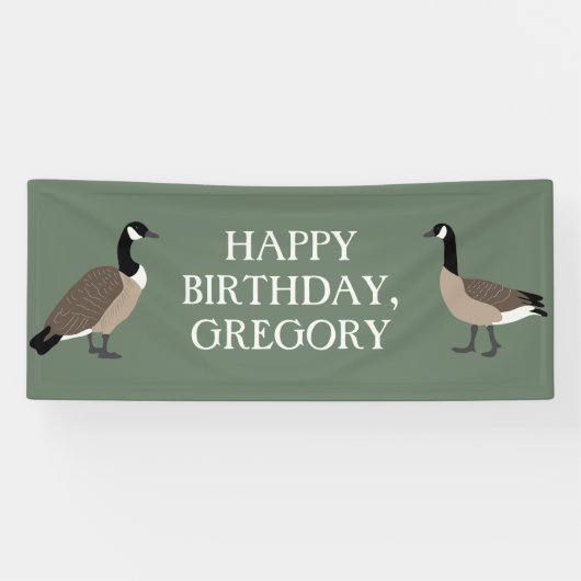 Bird Lovers Canada Geese Illustration Personalized Spandoek (Horizontaal)