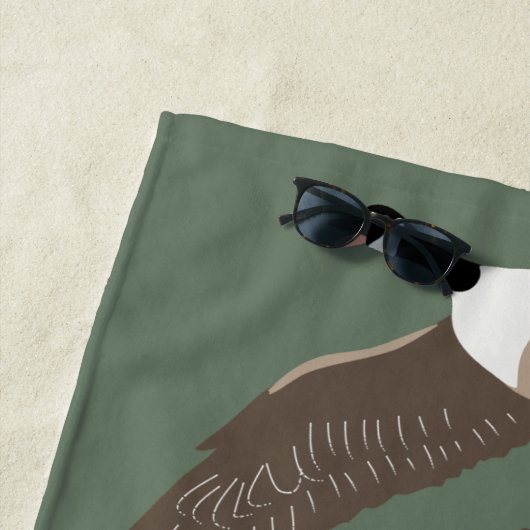 Bird Lovers Canada Geese Illustration Personalized Strandlaken (In situ)