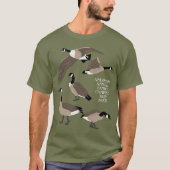 Bird Lovers Canada Geese Illustration Personalized T-shirt (Voorkant)