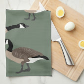 Bird Lovers Canada Geese Illustration Personalized Theedoek (Quarter Fold)