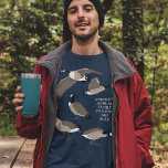 Bird Lovers Canada Geese Illustration Personalized Tri-Blend Shirt<br><div class="desc">Creëer een gepersonaliseerd cadeau dat perfect is voor vogelliefhebbers of je eigen aangepaste souvenir creëer. Deze aangepaste grafische T-shirt heeft realistische stijlafbeeldingen van Canadese ganzen in bruin wit en zwart. Midden in de grafiek van dit t-shirt is een vlek om uw eigen gezegde in witte letters toe te voegen.</div>