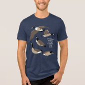 Bird Lovers Canada Geese Illustration Personalized Tri-Blend Shirt (Voorkant)