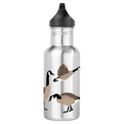Bird Lovers Canada Geese Illustration Personalized Waterfles (Rechts)
