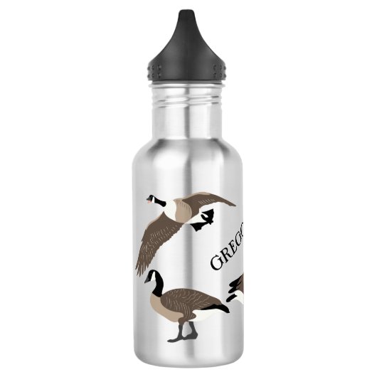 Bird Lovers Canada Geese Illustration Personalized Waterfles (Links)