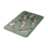 Bird Lovers Canada Geese Illustration Sage Green Badmat (Gekanteld)